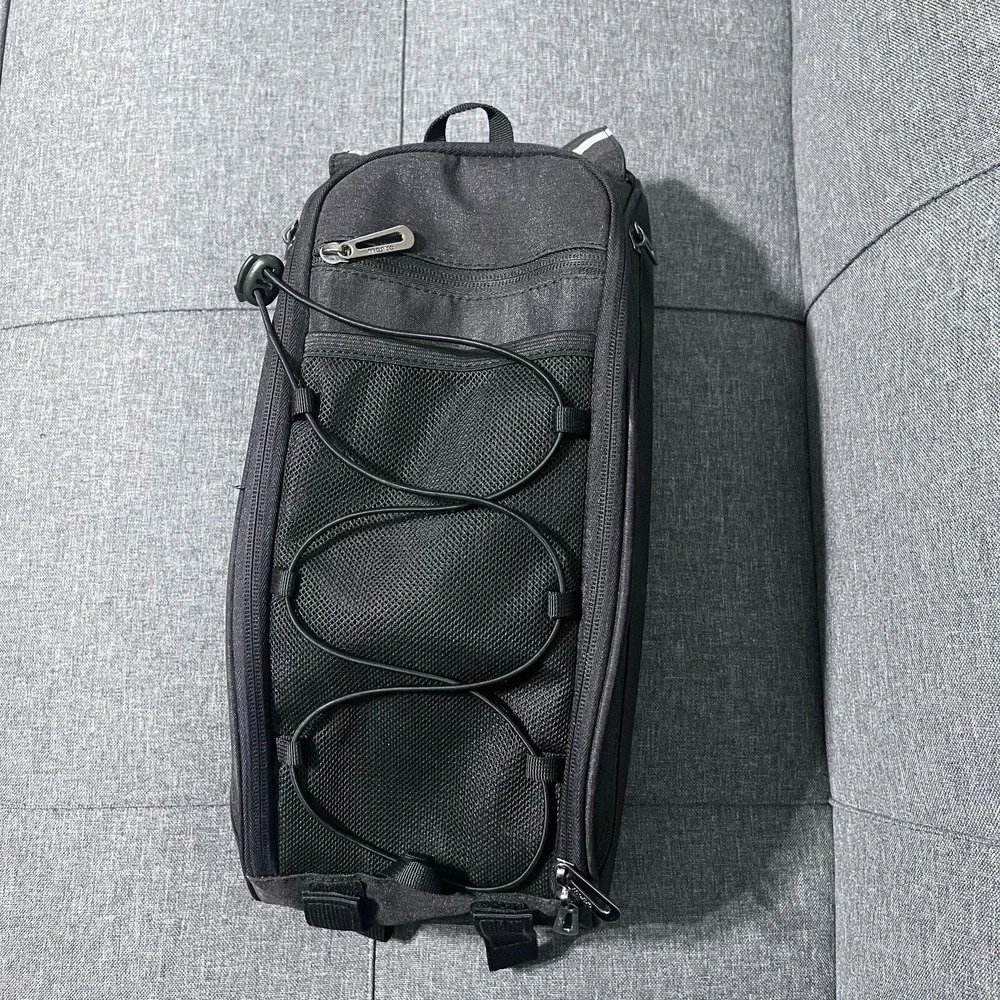 Masiso Panier Bike Bag Black Rear Multi Function Rear Mount Cargo Mount 7 Pocket